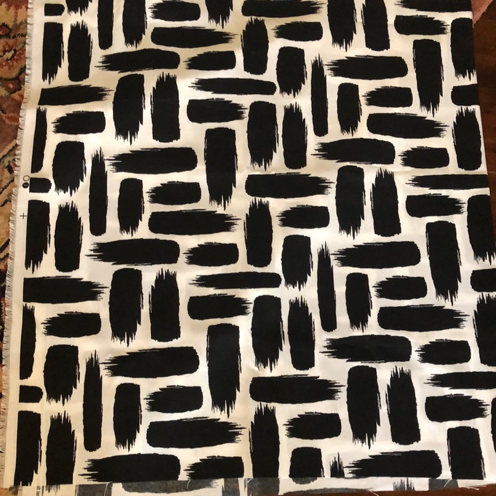 Solarium by Richloom Fabric Indoor/Outdoor black and white geometric 2 yards